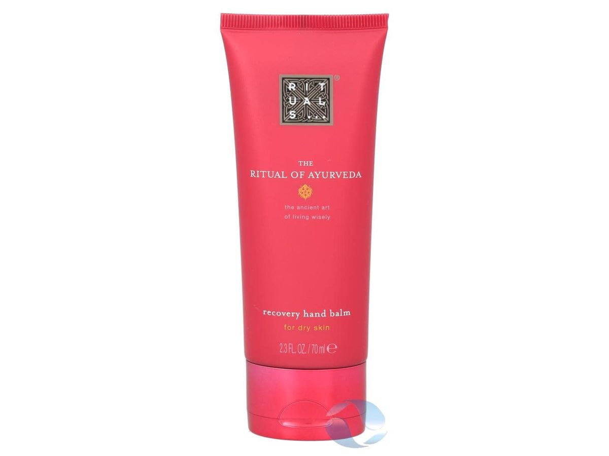 RITUALS Ayurveda Recovery Hand Balm tube provides rich moisturization with almond oil and shea butter.