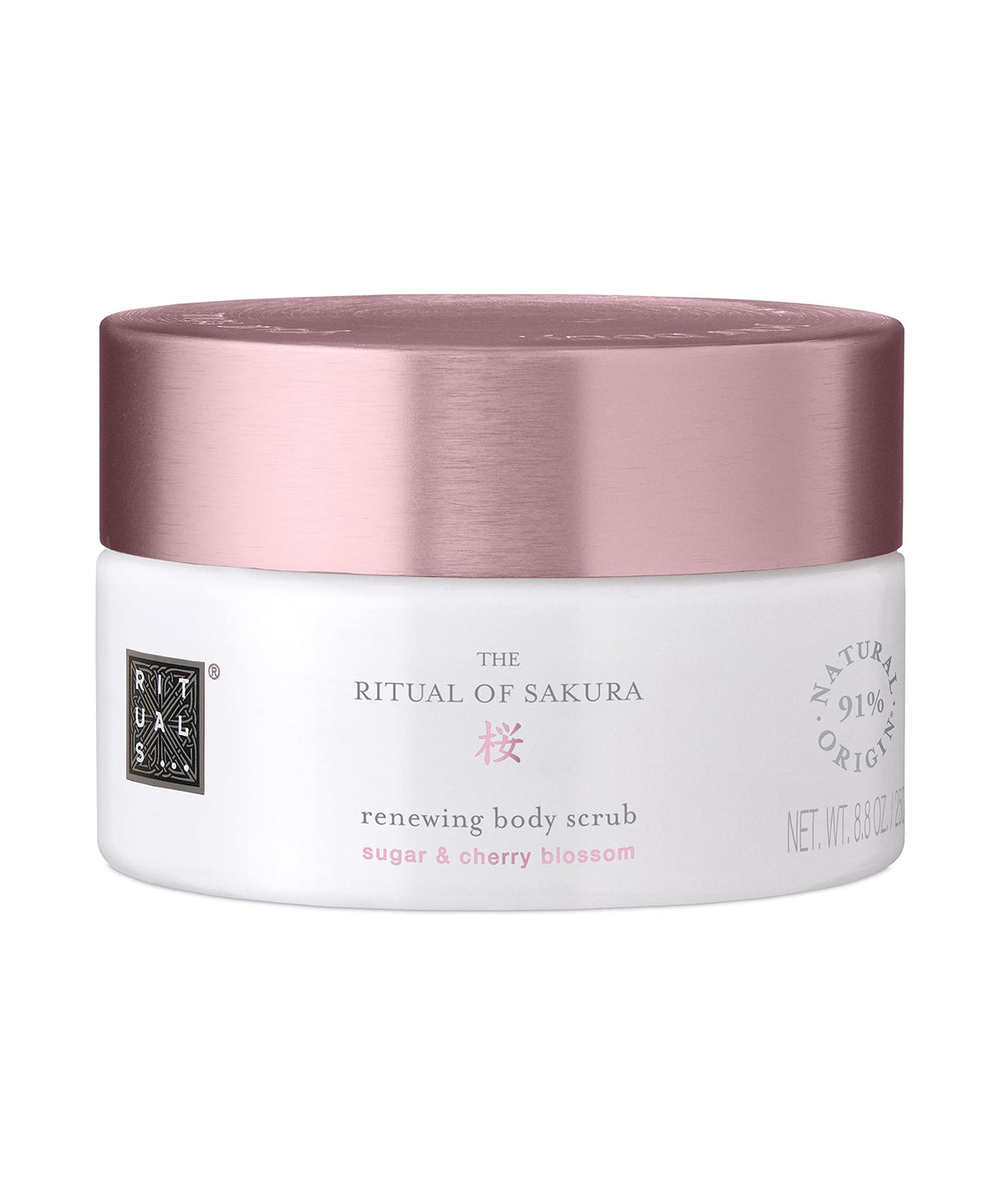 RITUALS Ritual of Sakura Body Scrub bottle close-up for luxurious exfoliation