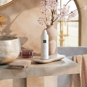 RITUALS Sakura foaming gel bottle closeup highlighting cherry blossom scent