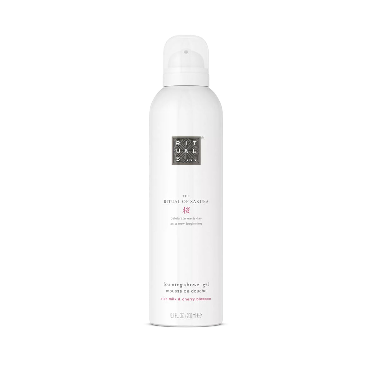 RITUALS Sakura foaming shower gel bottle front showing the luxurious cleansing formula