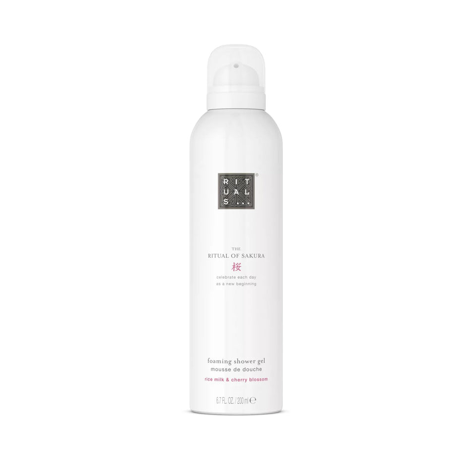 RITUALS Sakura foaming shower gel bottle front showing the luxurious cleansing formula