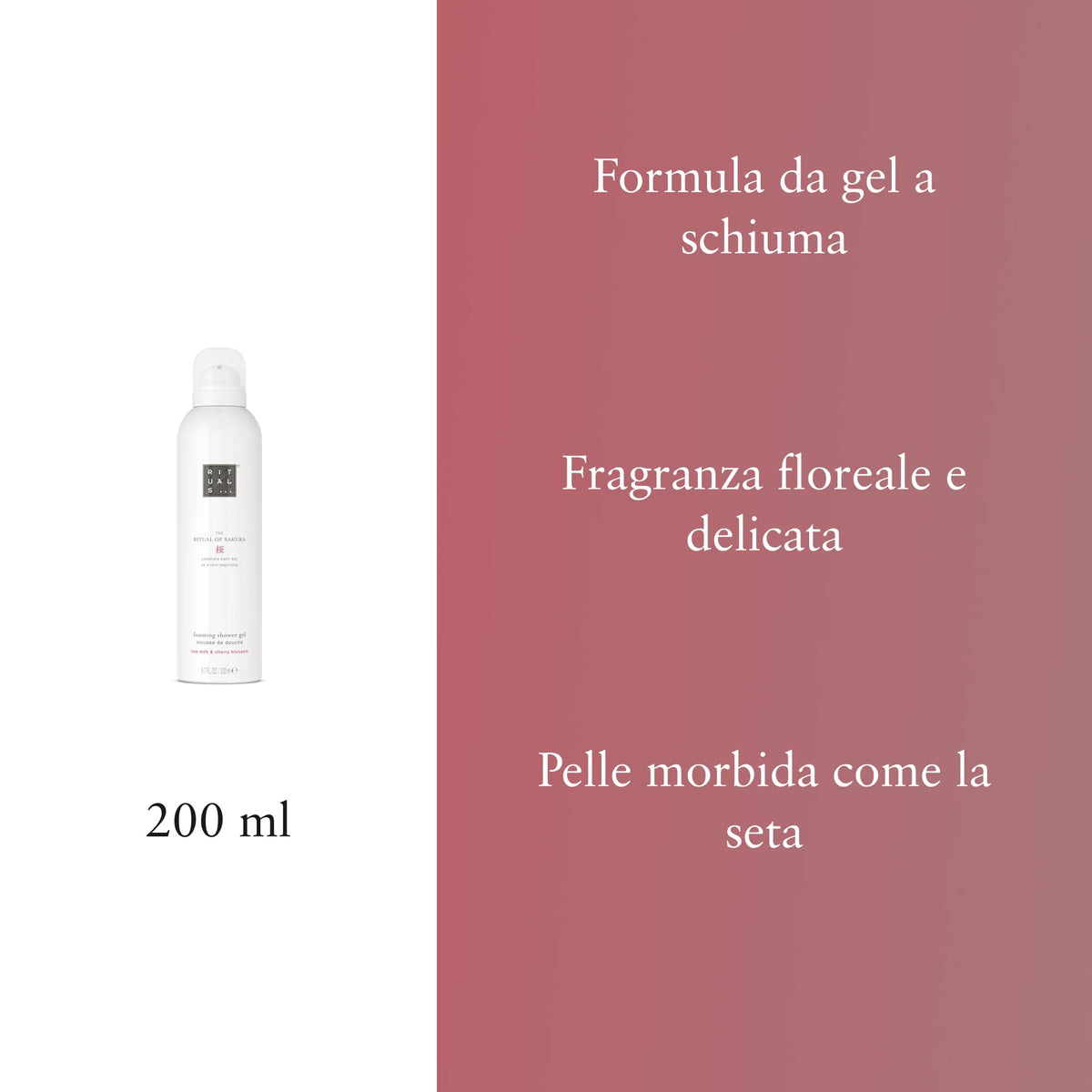 RITUALS Sakura foam-lather shows rich texture for indulgent showers