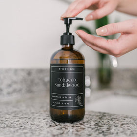 River Birch hand lather close-up highlights creamy texture and gentle cleansing.