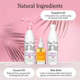 Rizos Curls Curl Defining Cream tube emphasizes curl shape and softness.