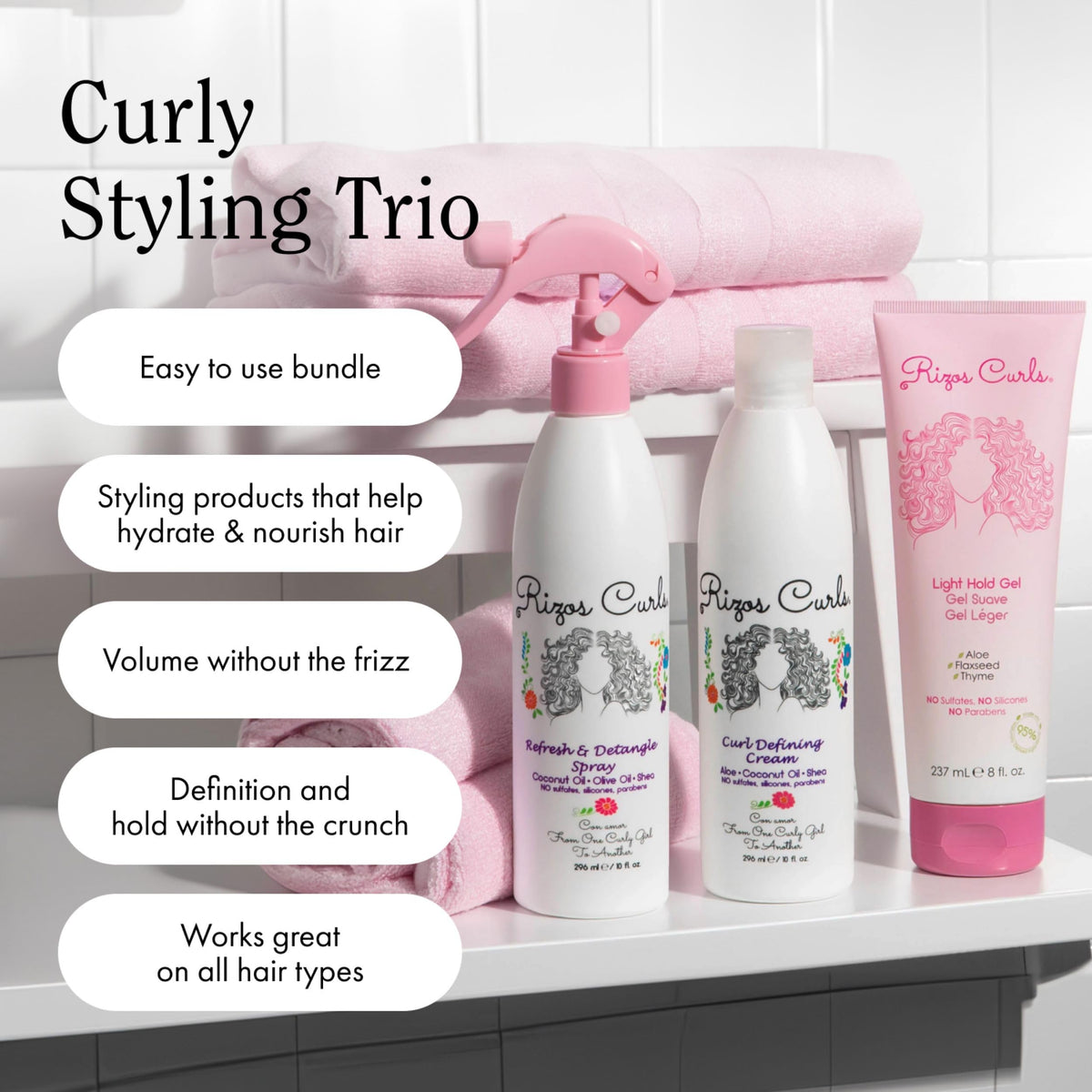 Rizos Curls curls after styling defined, voluminous, and shiny