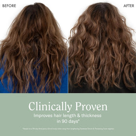 Rizos Curls lengthening serum texture close-up showing lightweight formula