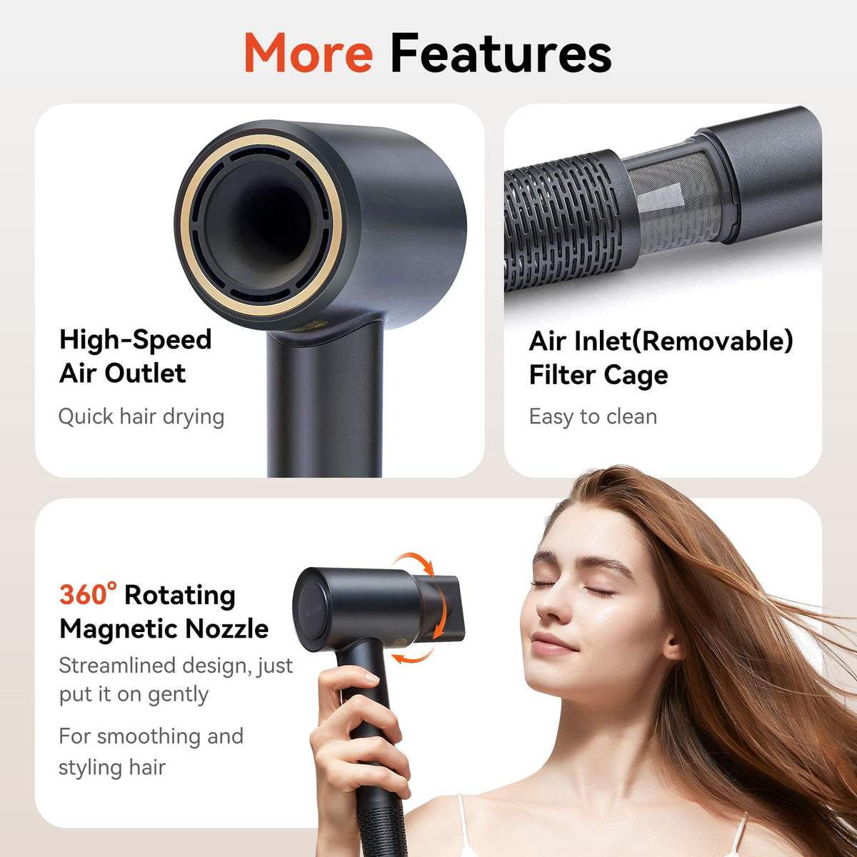 Rizzdeek hair dryer premium packaging suitable as a gift.