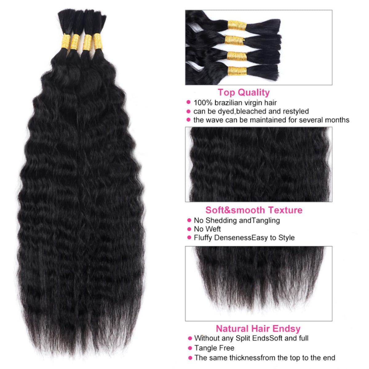 RLHAIR boho braids-ready bulk hair for weddings and festivals.