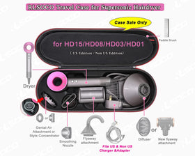 RLSOCO Dyson Supersonic hard case side pocket stores small accessories neatly.