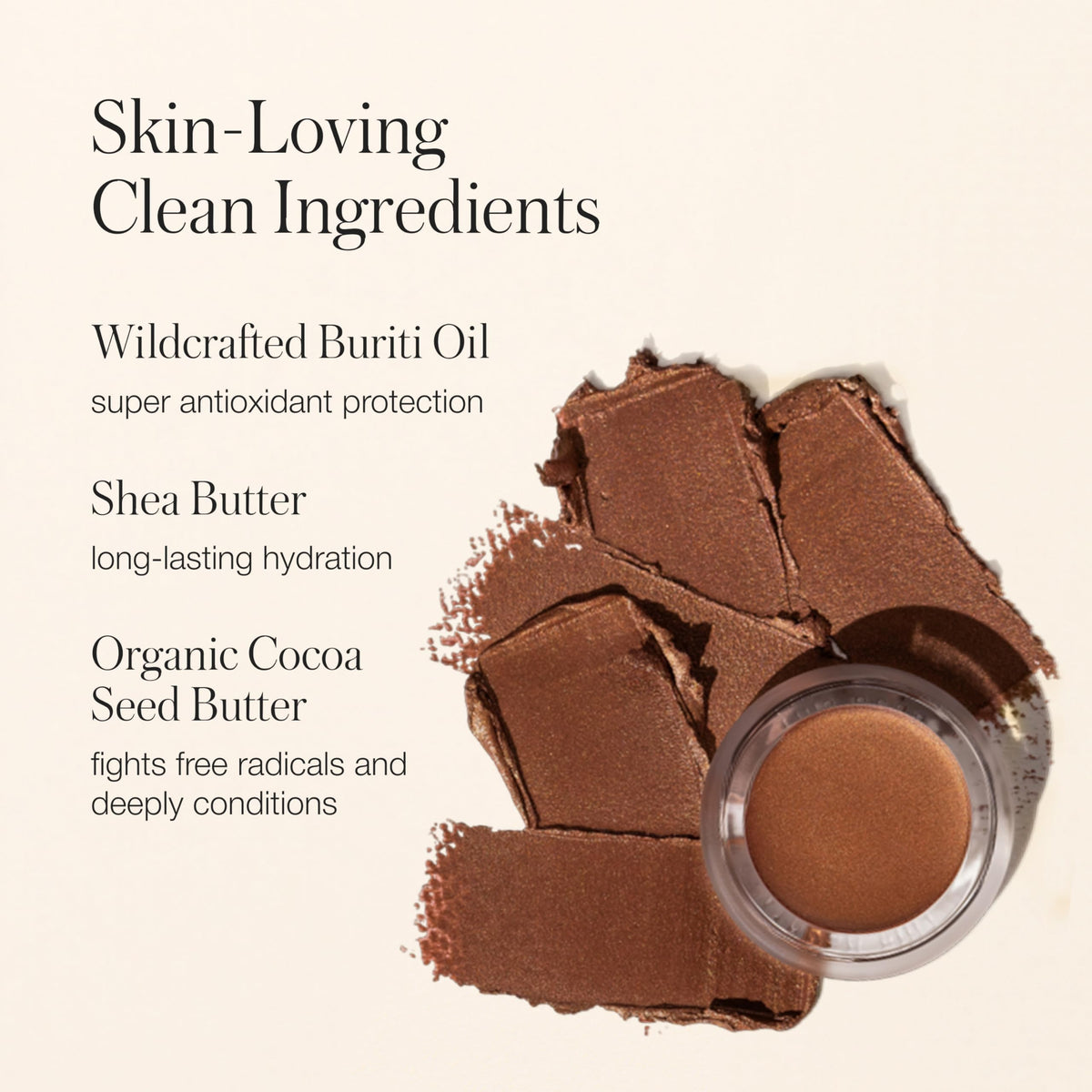 RMS Beauty Buriti bronzer creamy texture close-up for effortless blending