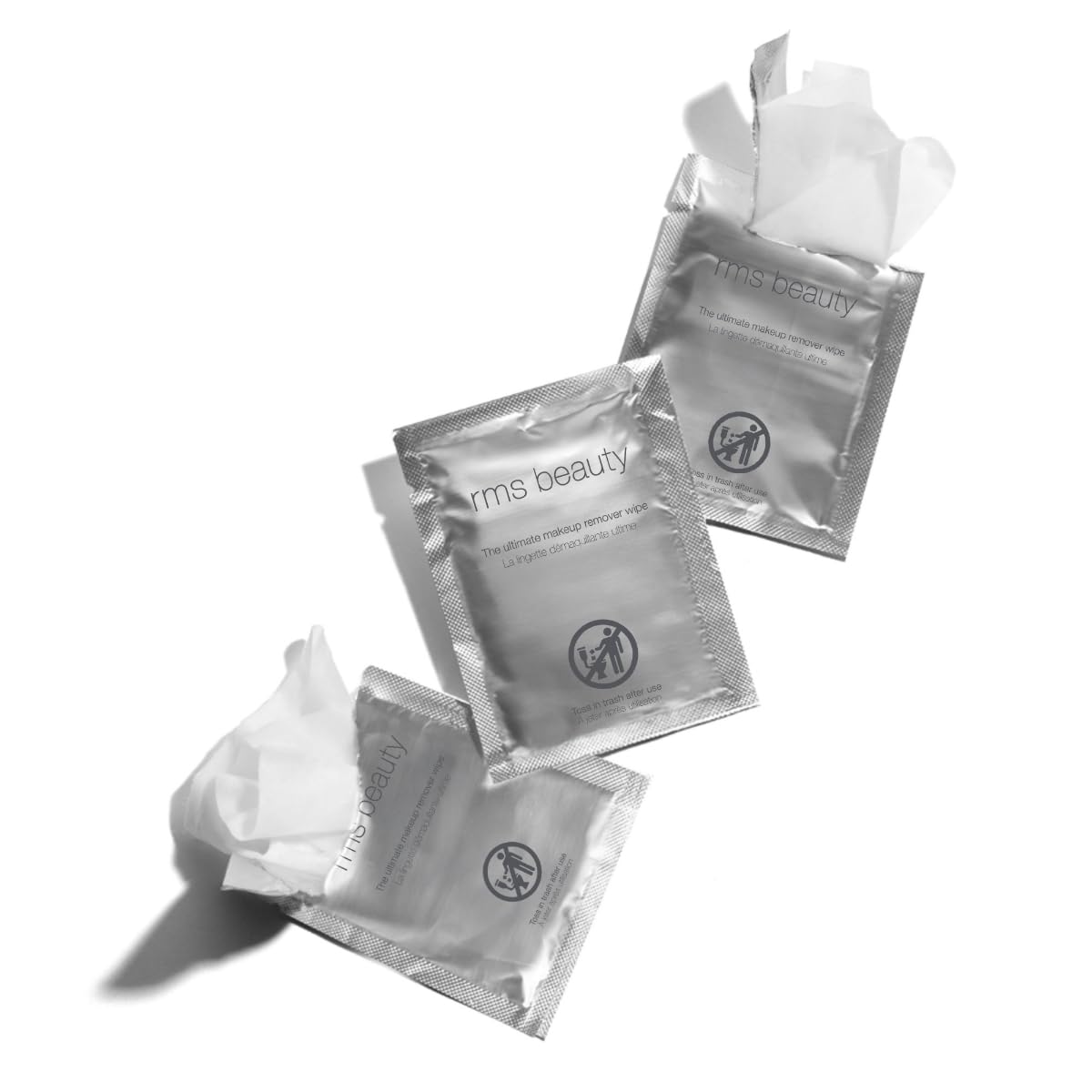 RMS Beauty wipes safe for the gentle eye area, suitable for reactive skin.