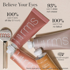 RMS Beauty Eyelights Cream applied with brush for precise layer.