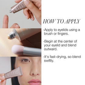 RMS Beauty Eyelights Cream applied with fingers for seamless blend.