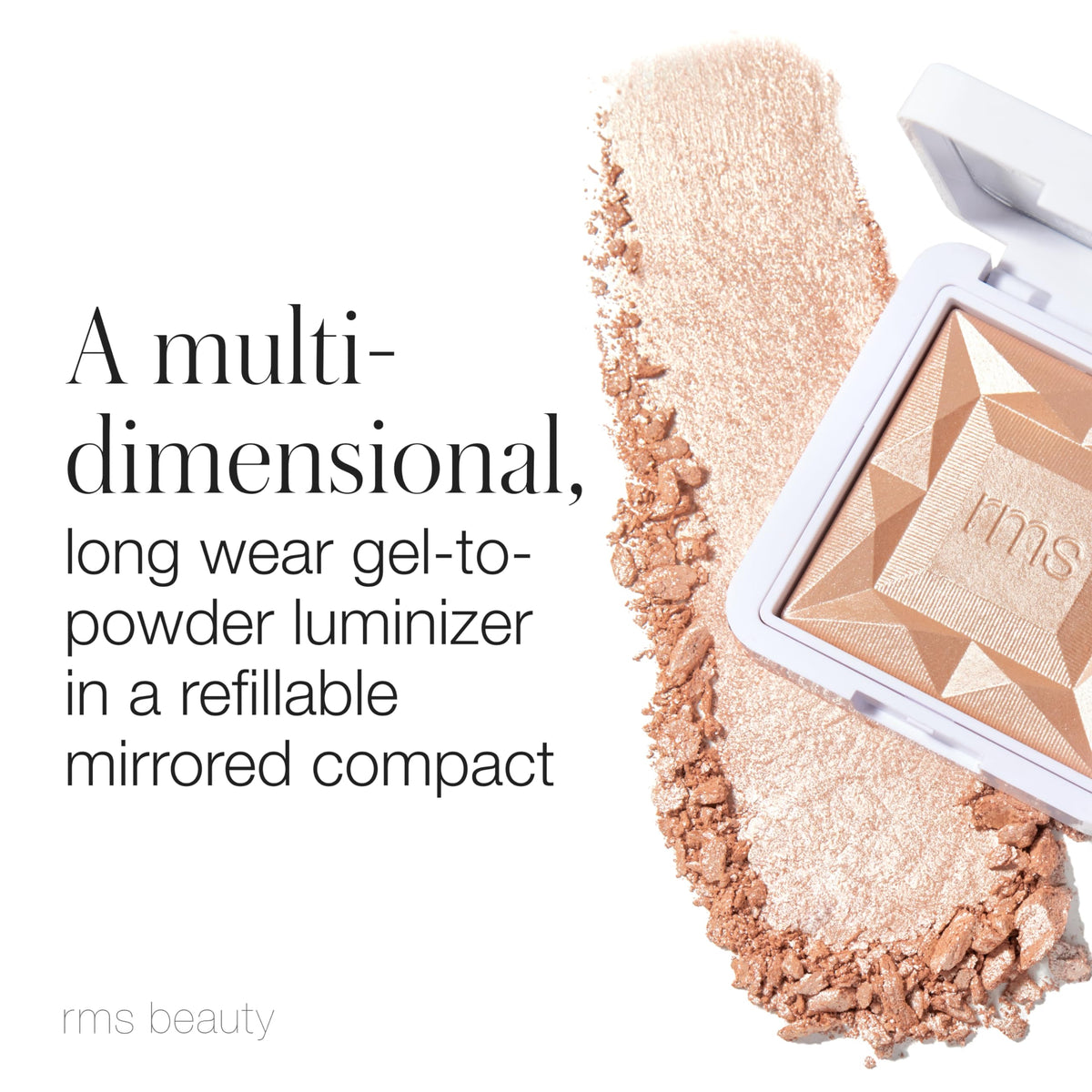 Application on the face delivers buildable glow with a soft, dewy finish.