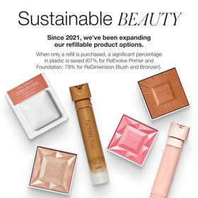Body glow option provides cohesive shine across skin and shoulders.