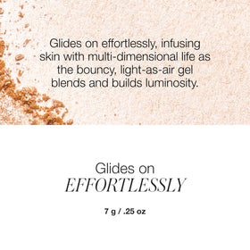 Gel-to-powder texture blends easily for a seamless luminous look.