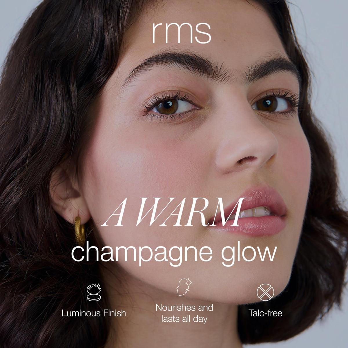 RMS Beauty Hydra Dew swatch on skin demonstrates natural luminosity.