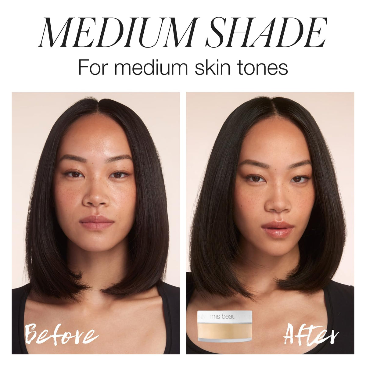 RMS Beauty Hydra Setting Powder features a gel-to-powder texture that hydrates