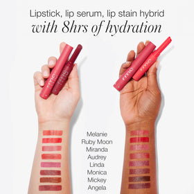 RMS Beauty Legendary Serum Lipstick application texture demonstrates creamy, non-stick wear