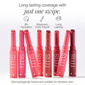 RMS Beauty Legendary Serum Lipstick offers lightweight, non-stick comfort for all-day wear