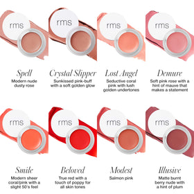 RMS Beauty Lip2Cheek Beloved on lips blends smoothly for a soft color.