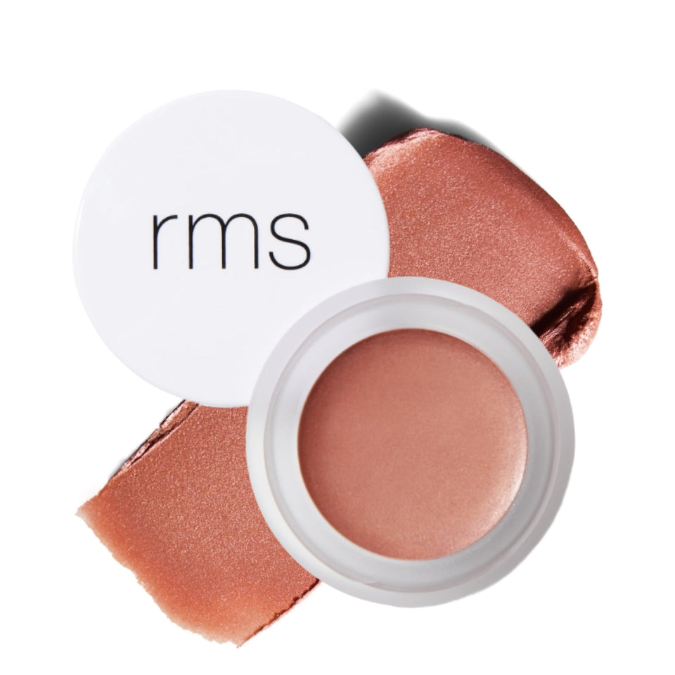 RMS Lip2Cheek compact close-up shows creamy color for lips and cheeks with a dewy finish.