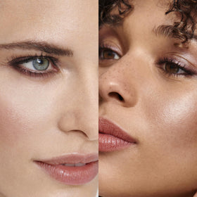 RMS Beauty Lip2Cheek Glow Quad natural dewy finish on skin