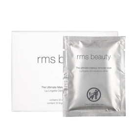 RMS Beauty Makeup Remover Wipes pack for on-the-go cleansing and gentle daily use.