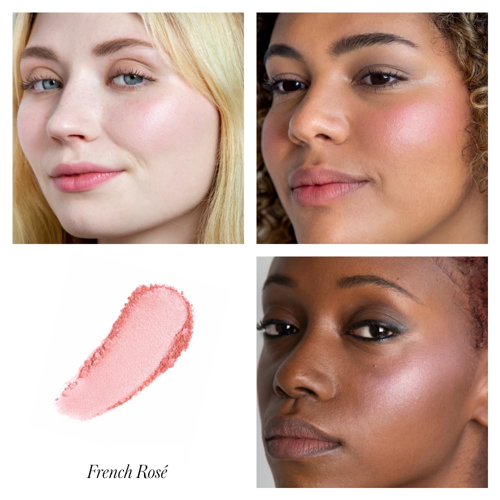 RMS Hydra Powder Blush on cheek showing smooth blend and natural flush.