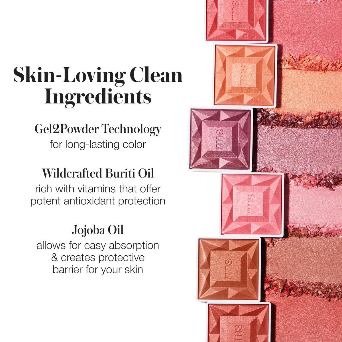 Wildcrafted buriti oil detail in RMS Beauty Redimension Hydra Powder Blush