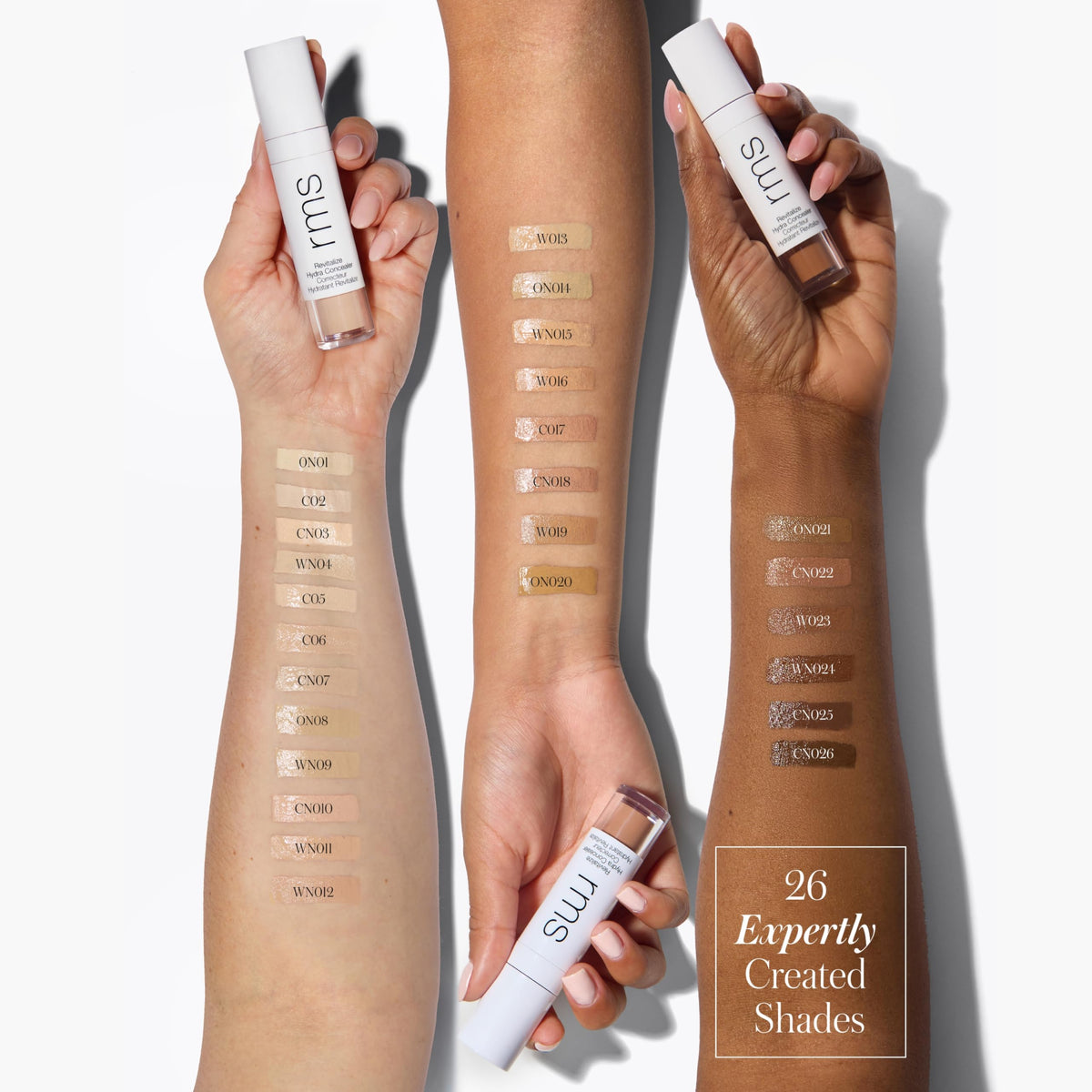 RMS Beauty Revitalize Hydra Concealer satin finish on the skin.