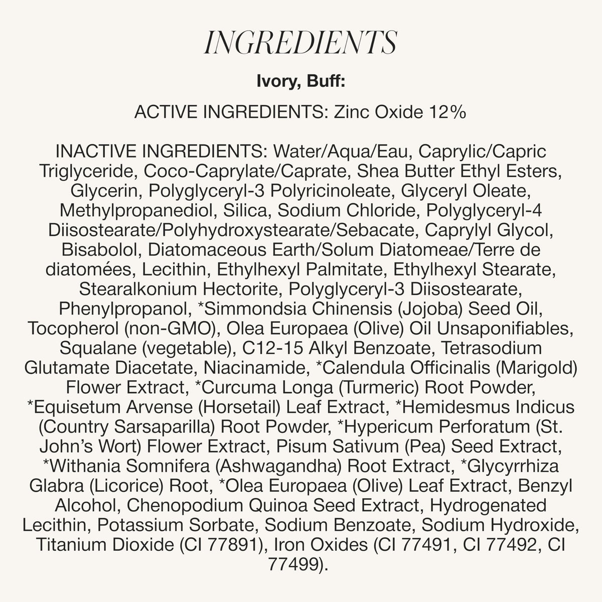 Reef-safe zinc oxide protection label on SunCoverup