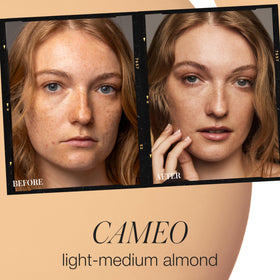 RMS Beauty SunCoverup swatches reveal sheer coverage with a radiant, skin-friendly finish.