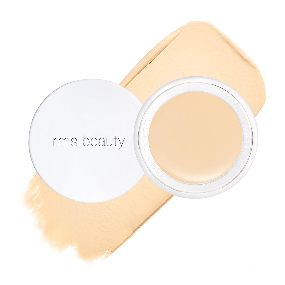 RMS Beauty UnCoverup concealer jar close-up showing creamy texture and natural finish.