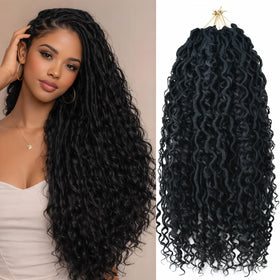 RMYHIG Goddess Locs 18inch prelooped installation for fast crochet styling.