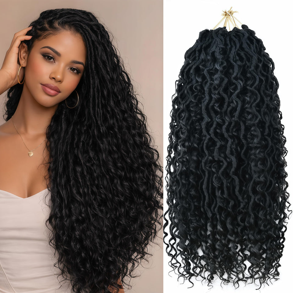 RMYHIG Goddess Locs 18inch prelooped installation for fast crochet styling.