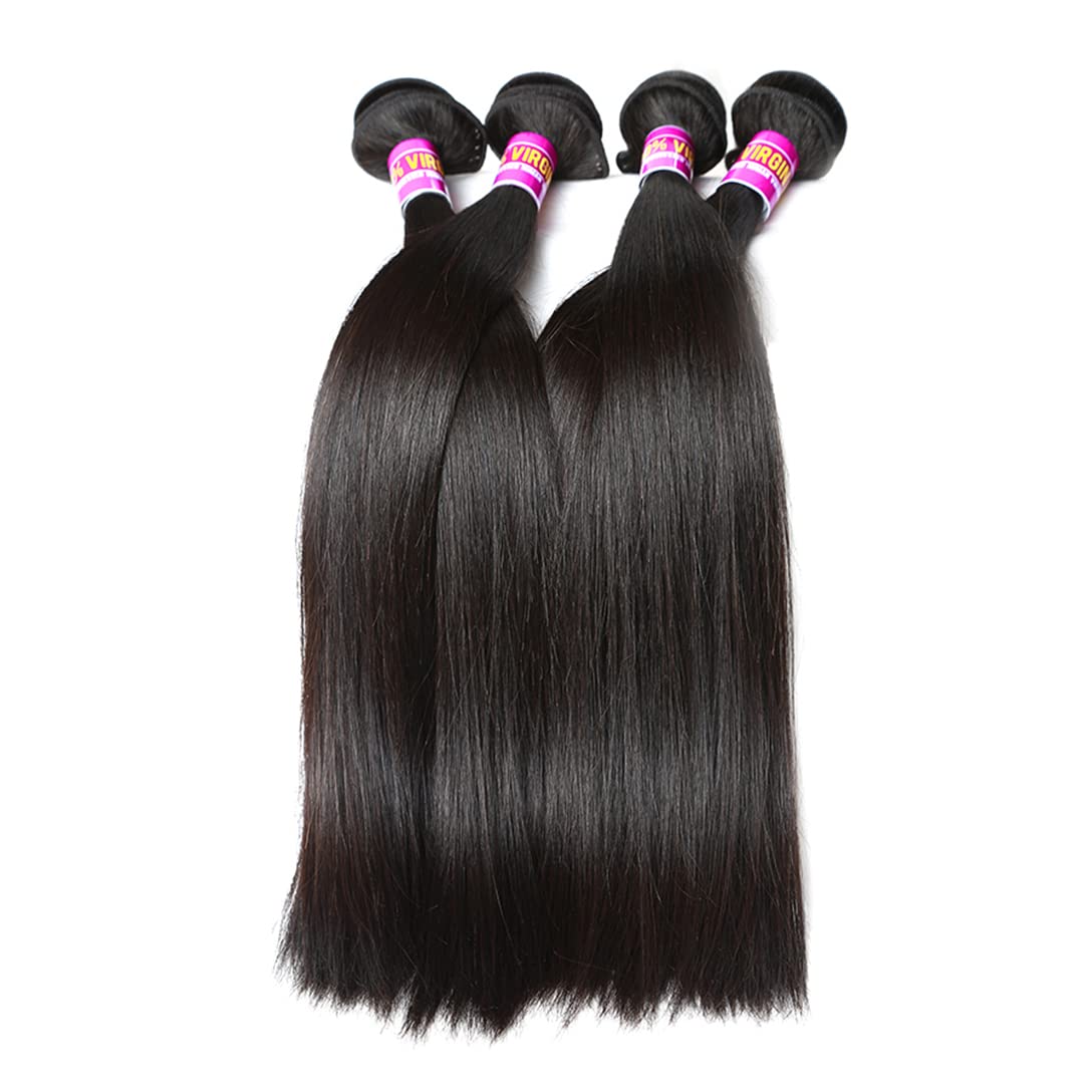 RN BEAUTY Brazilian straight double weft, durable weave for long-lasting looks.
