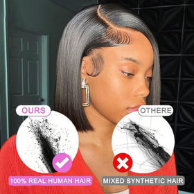 Rnsnwiee 180 density bob wig adds fullness without heaviness