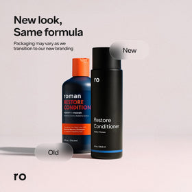 Ro Men's Revive Shampoo duo packaging indicating complete cleansing system