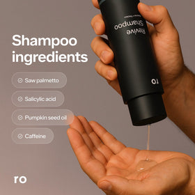 Ro Men's Revive Shampoo lather closeup with minty aroma