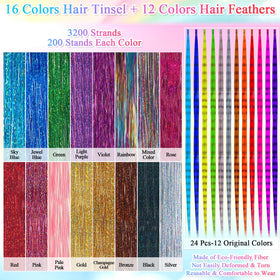 Roadplum 12-color feather extensions offer versatile color accents.