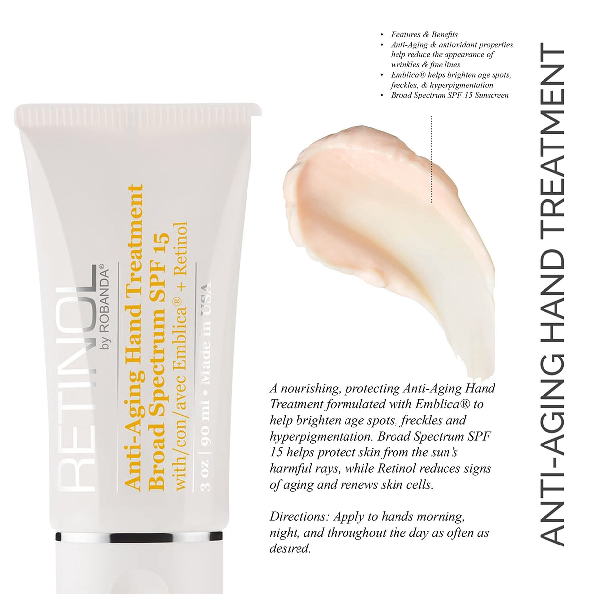 Robanda hand cream application closeup highlights fast absorption and non-greasy finish