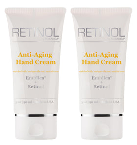 Robanda Retinol Hand Cream bottle front view supporting hydration and anti-aging care