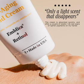 Robanda Retinol Hand Cream on skin displaying smoother, renewed texture