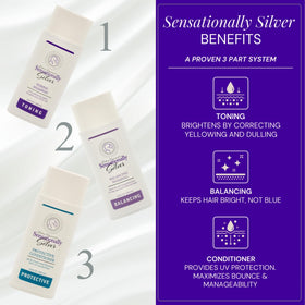Robin Norwood's Sensationally Silver hands with lather demonstrate gentle cleansing for silver hair.