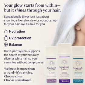 Robin Norwood's Sensationally Silver for women and men with grey hair demonstrates even shine.
