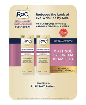 RoC Retinol Correxion Eye Cream bottle front for daily eye care and soft hydration