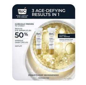 RoC Retinol Correxion Eye Cream close-up texture showing silky, lightweight formula for delicate eye skin
