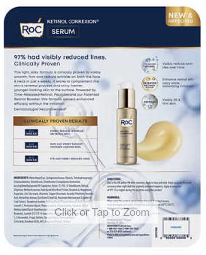 RoC Retinol Correxion Serum texture application demonstrates smooth absorption and ease of use.