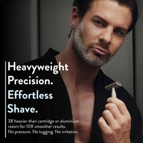 Rockwell 6S reusable design supports eco-friendly shaving and cost savings.